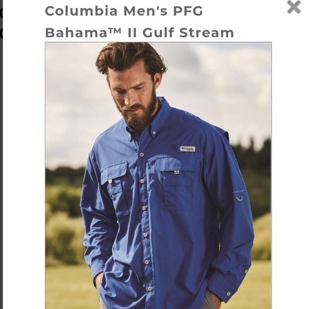 Columbia Sportswear PFG Bahama II long-sleeve fishing shirt sz XXL